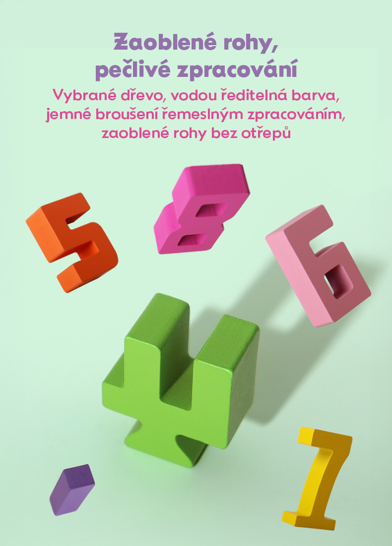 Dřevěné Vzdělávací Císelné Bloky