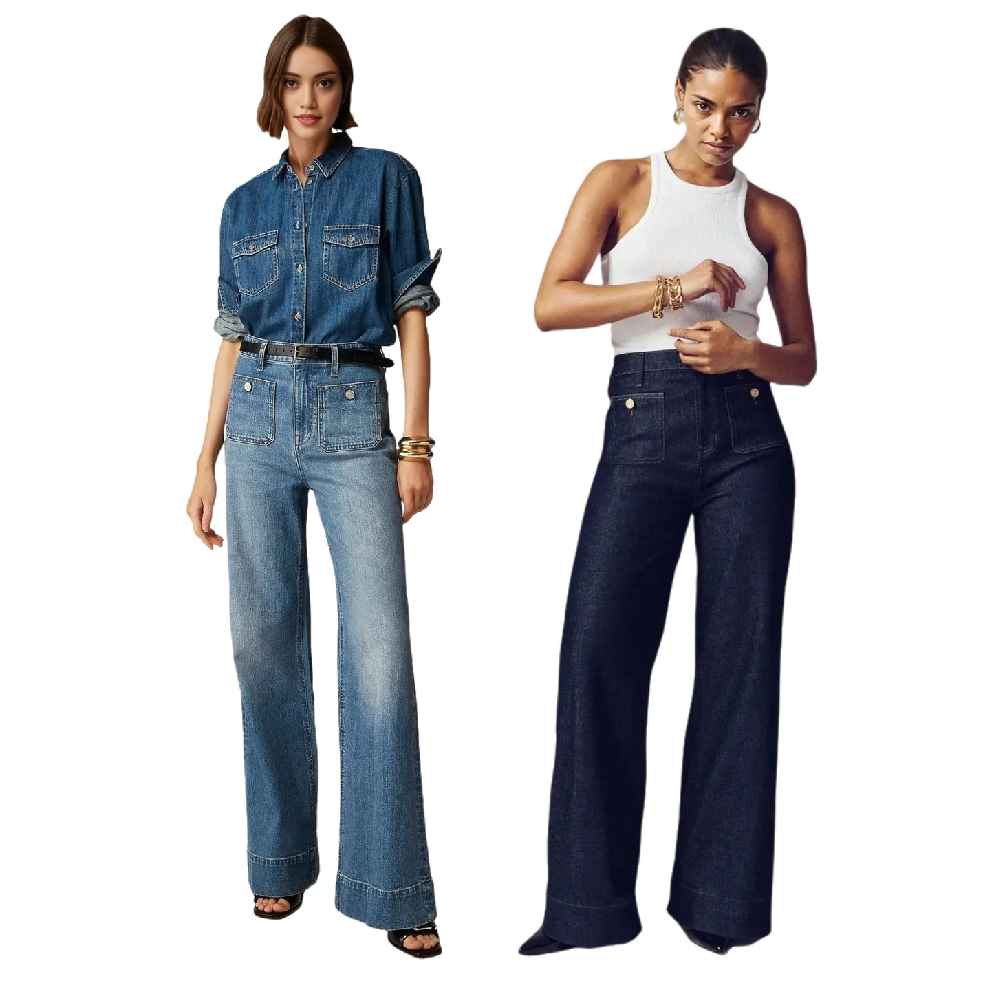 Last Day 50% OFF🔥Tummy Control Sailor Wide Leg Trouser (Buy 2 Free Shipping)