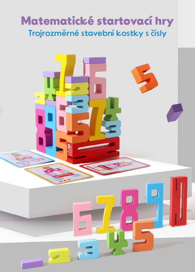 Dřevěné Vzdělávací Císelné Bloky