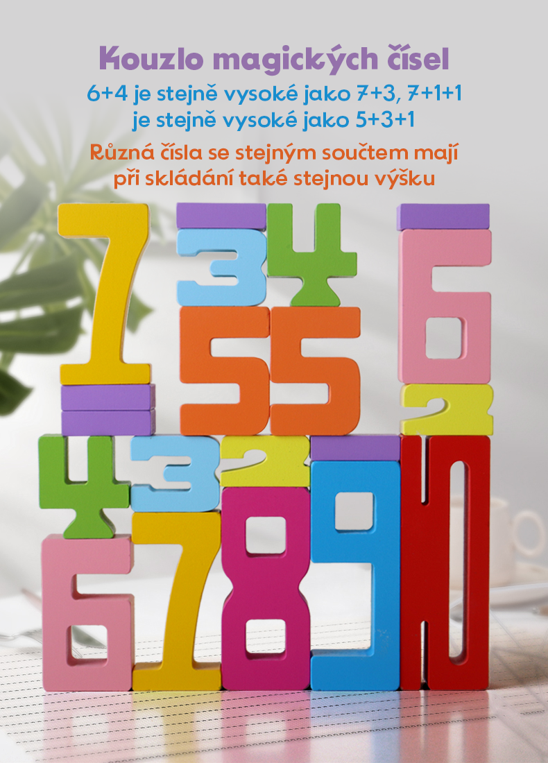 Dřevěné Vzdělávací Císelné Bloky