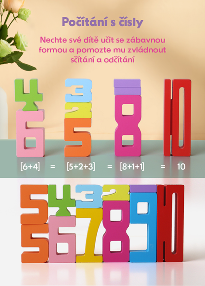 Dřevěné Vzdělávací Císelné Bloky