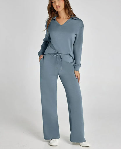 Women's Fall Transition 2-Piece Set - Breathable & Wrinkle Resistant Sweatsuits Sets