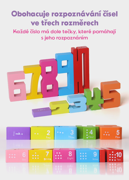 Dřevěné Vzdělávací Císelné Bloky