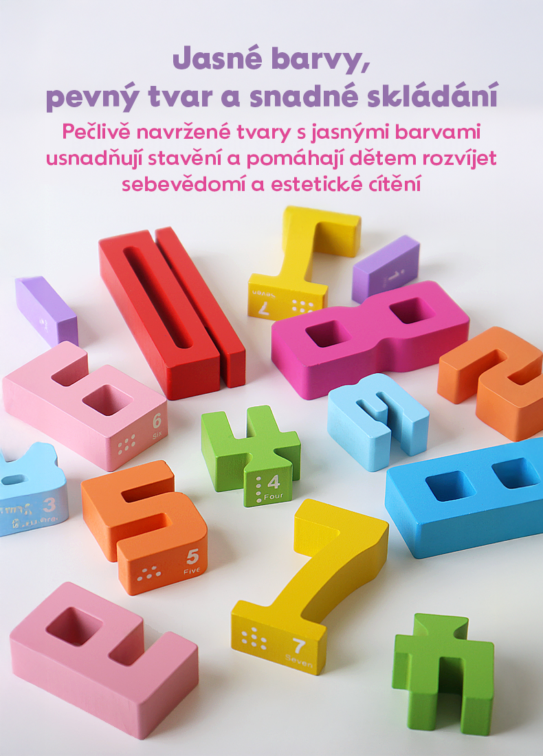 Dřevěné Vzdělávací Císelné Bloky