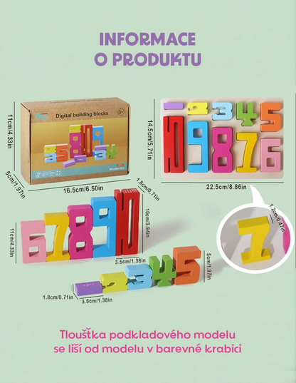 Dřevěné Vzdělávací Císelné Bloky