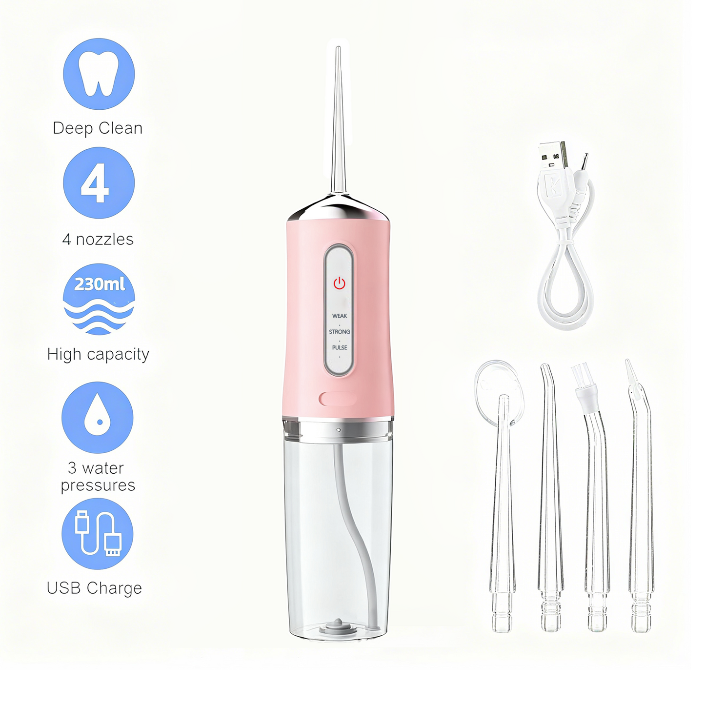 Get Dentist-Level Clean at Home | Water Flosser with 3 Smart Modes & Long Battery Life – Limited Discount!