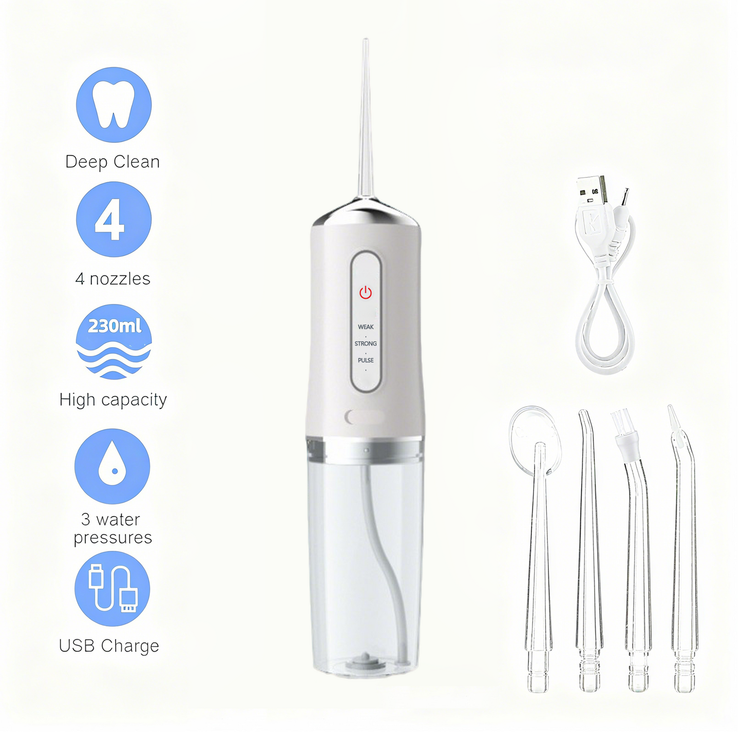 Get Dentist-Level Clean at Home | Water Flosser with 3 Smart Modes & Long Battery Life – Limited Discount!
