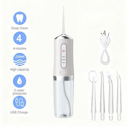 Get Dentist-Level Clean at Home | Water Flosser with 3 Smart Modes & Long Battery Life – Limited Discount!