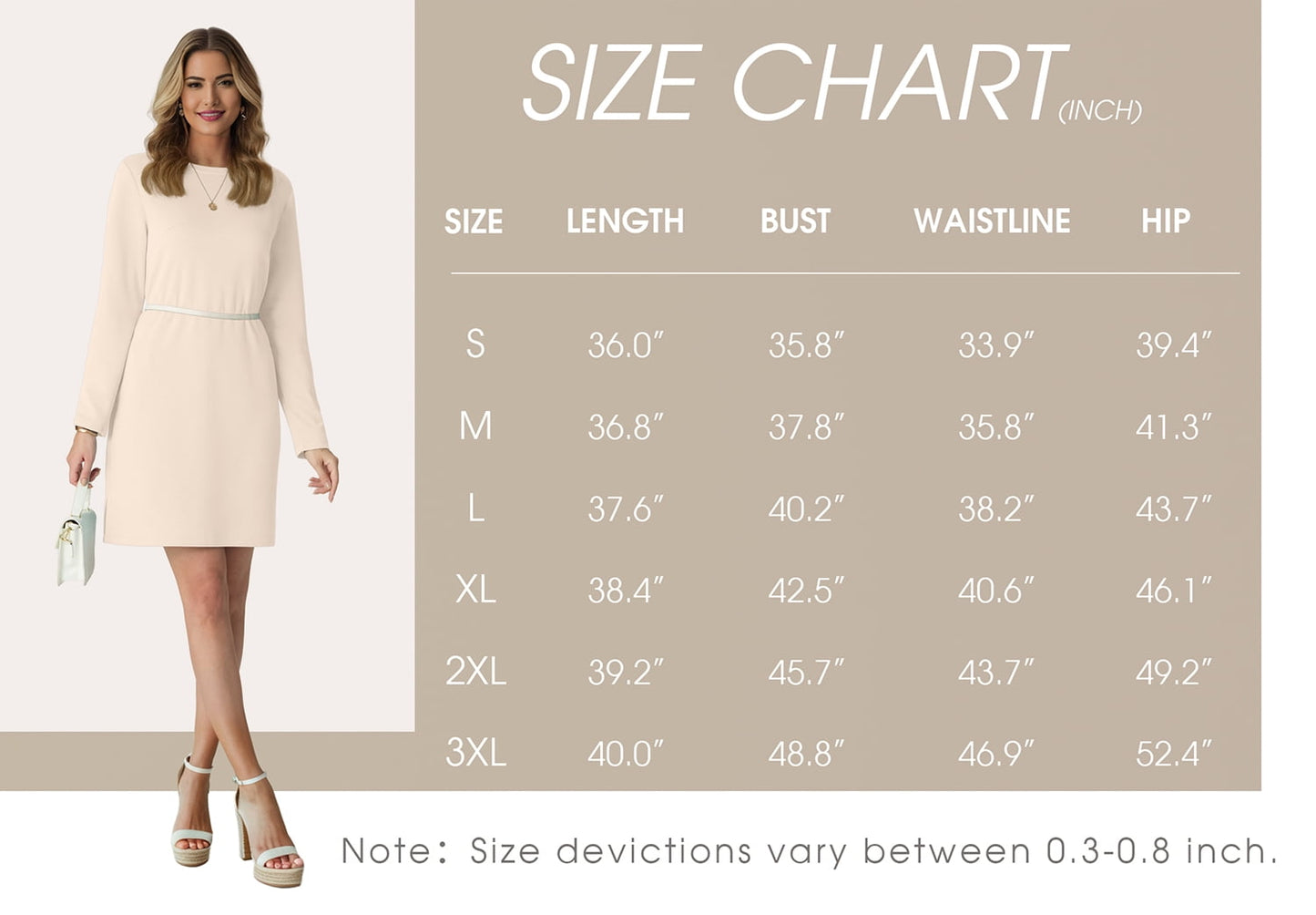 Women Casual Long Sleeve Dress Trendy Fall Fashion Cozy Travel Airport Outfits Haze Blue XL