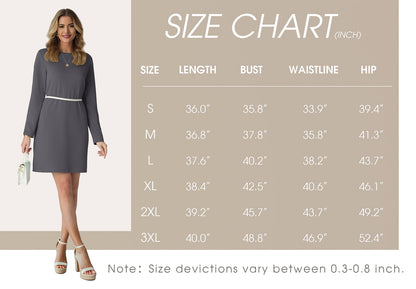 Women Casual Long Sleeve Dress Trendy Fall Fashion Cozy Travel Airport Outfits Haze Blue XL