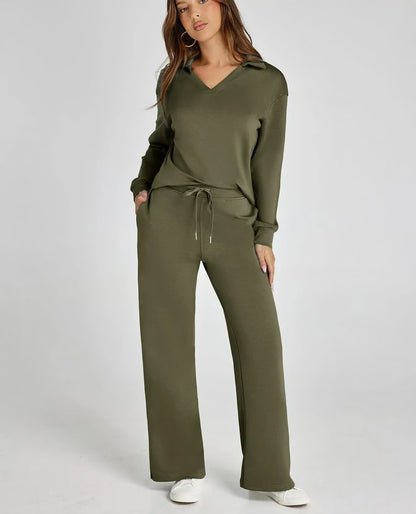 Women's Fall Transition 2-Piece Set - Breathable & Wrinkle Resistant Sweatsuits Sets