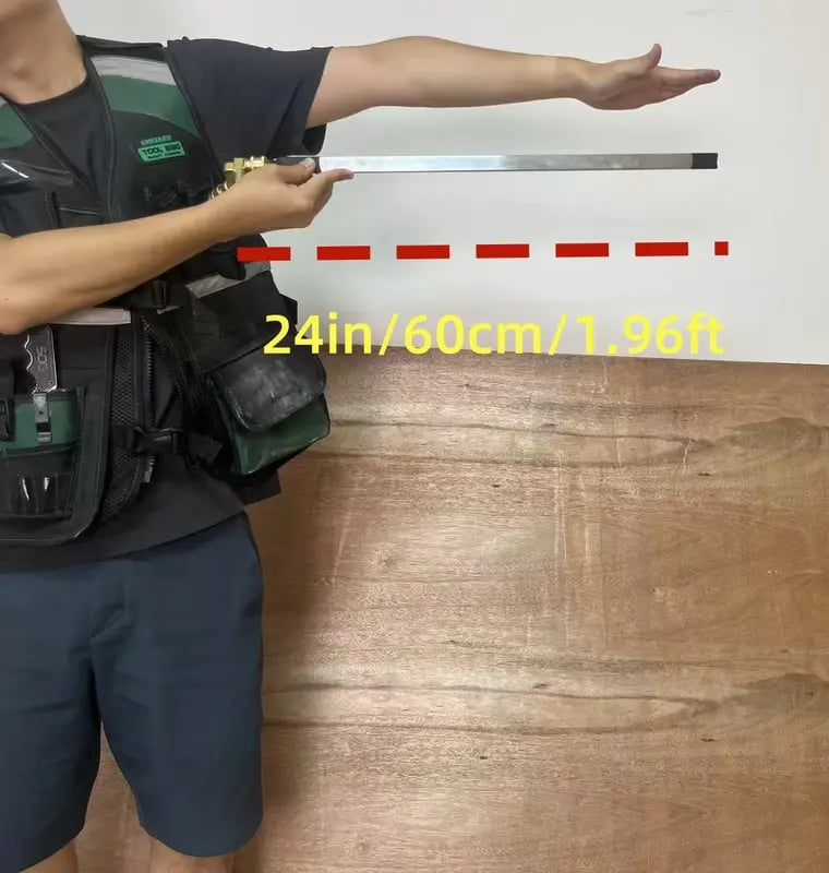 23.6 inch(60cm) Thickened Radiator Cleaning Wand with Water & Air Dual-Purpose Connector