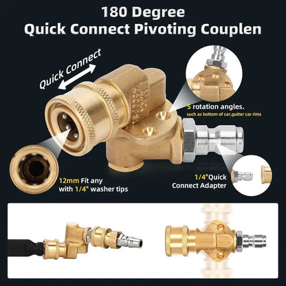 23.6 inch(60cm) Thickened Radiator Cleaning Wand with Water & Air Dual-Purpose Connector