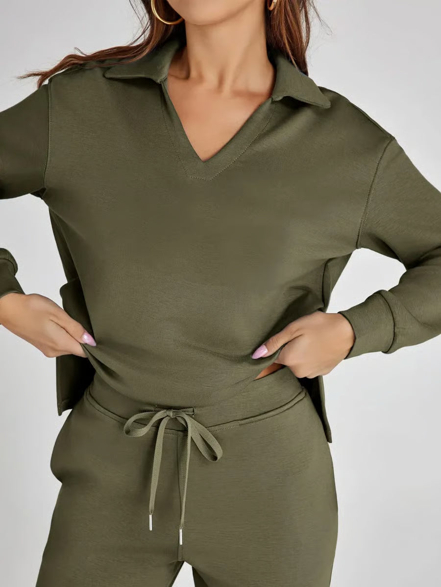 Women's Fall Transition 2-Piece Set - Breathable & Wrinkle Resistant Sweatsuits Sets