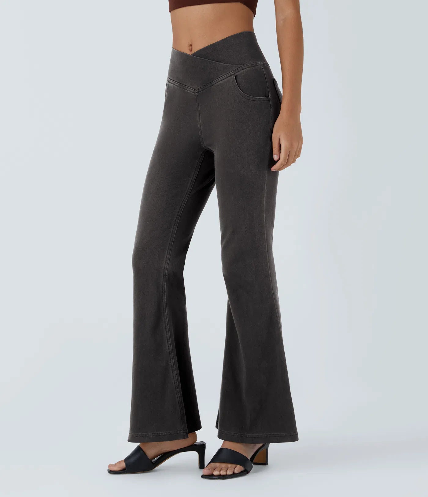 Shaply™ Women’s High Waist Crossover Pocket Washed Casual Jeans – 2025 New Arrival | Last Day 50% OFF