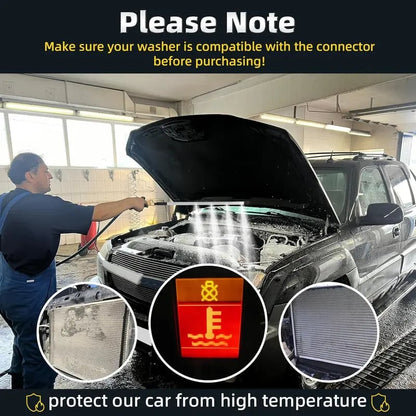 23.6 inch(60cm) Thickened Radiator Cleaning Wand with Water & Air Dual-Purpose Connector