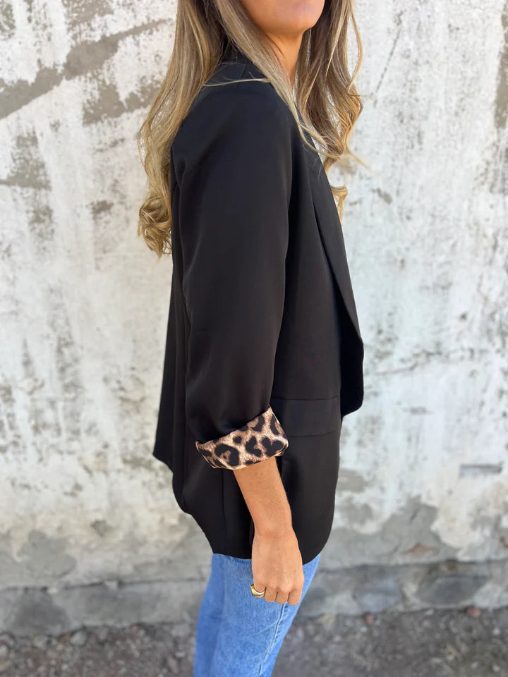 CLEARANCE SALE🔥Leopard Lined Blazer