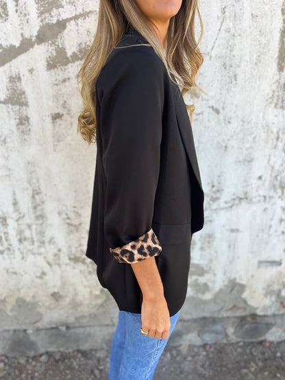 CLEARANCE SALE🔥Leopard Lined Blazer