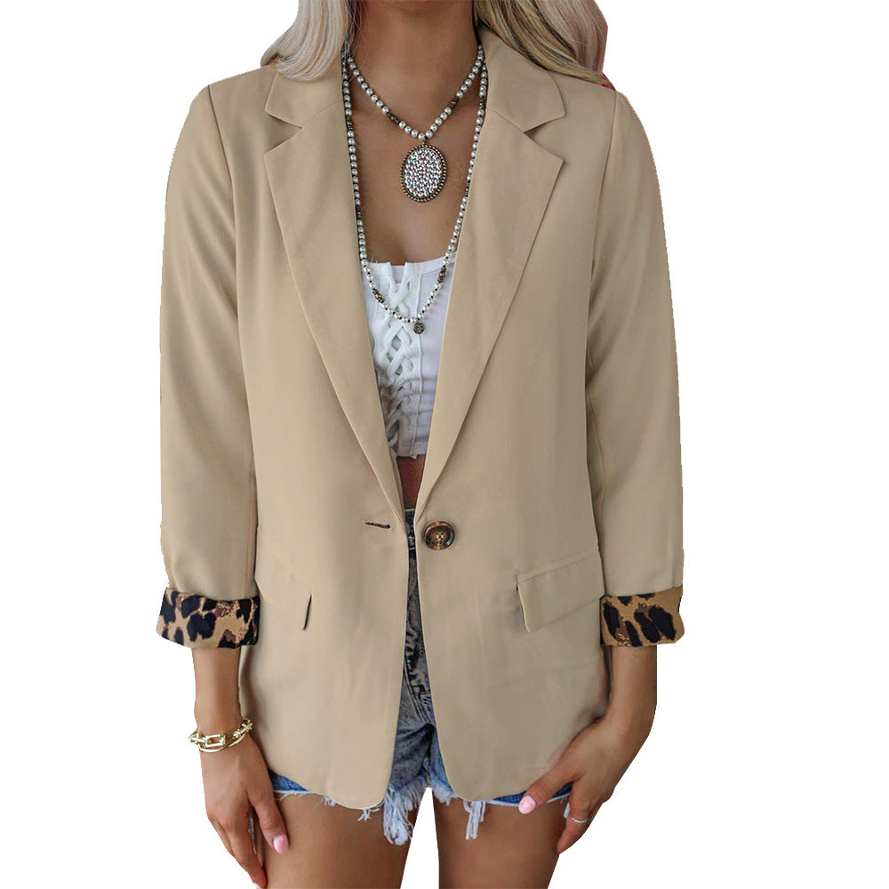 CLEARANCE SALE🔥Leopard Lined Blazer