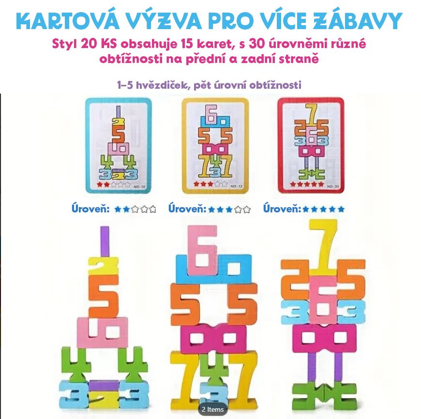 Dřevěné Vzdělávací Císelné Bloky