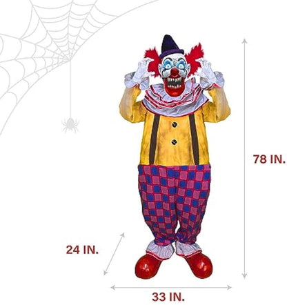 Haunted Hill Farm Motion-Activated Startling Arms Clown by Tekky-Plug-in or Battery Operated