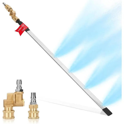 23.6 inch(60cm) Thickened Radiator Cleaning Wand with Water & Air Dual-Purpose Connector
