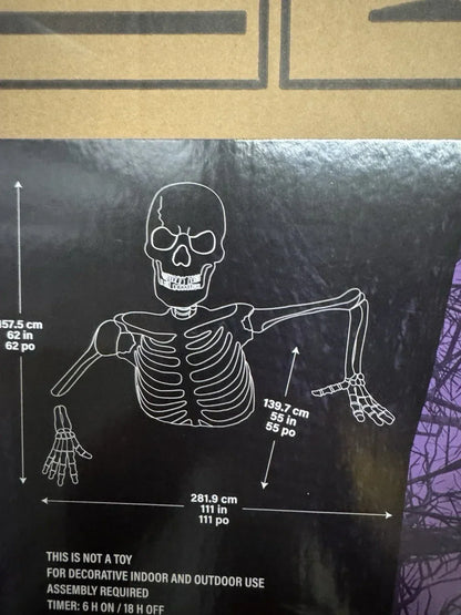 🎃 Giant Skeleton with Glowing Eyes & Eerie Sounds | Early Bird Halloween Sale