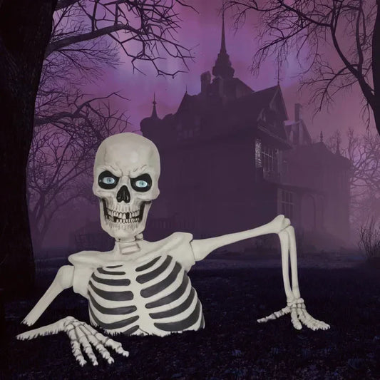 🎃 Giant Skeleton with Glowing Eyes & Eerie Sounds | Early Bird Halloween Sale