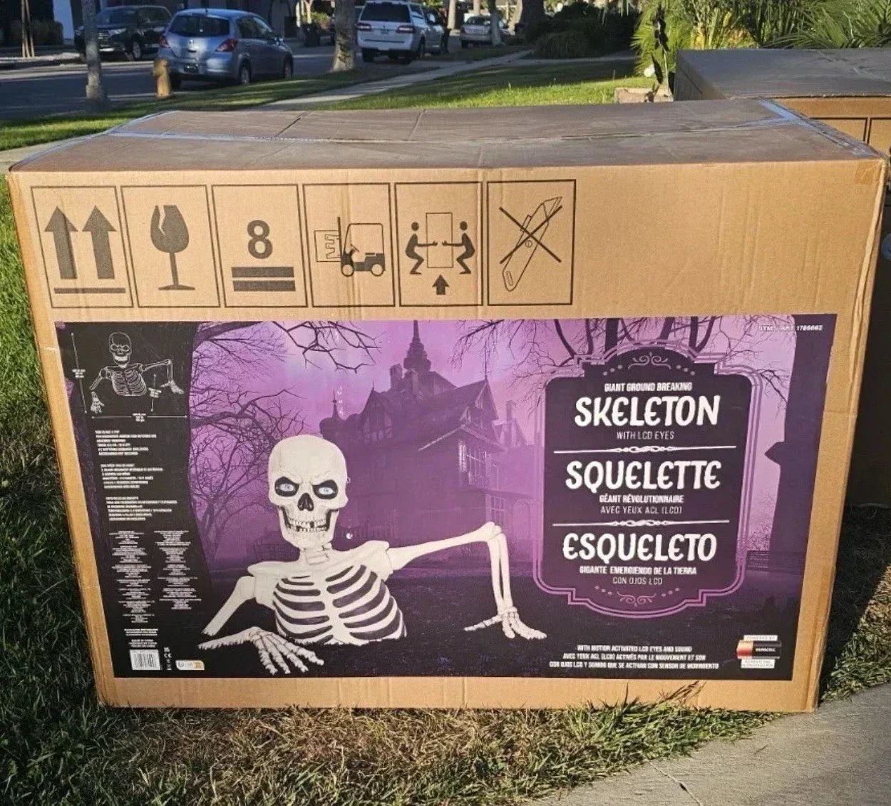 🎃 Giant Skeleton with Glowing Eyes & Eerie Sounds | Early Bird Halloween Sale