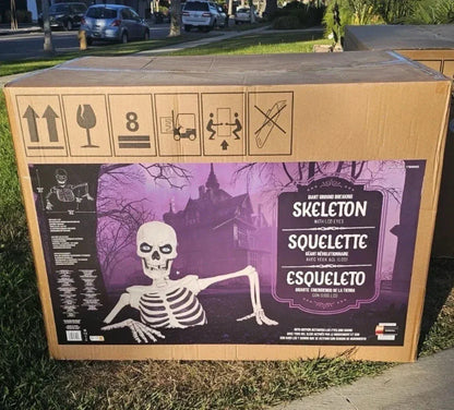 🎃 Giant Skeleton with Glowing Eyes & Eerie Sounds | Early Bird Halloween Sale
