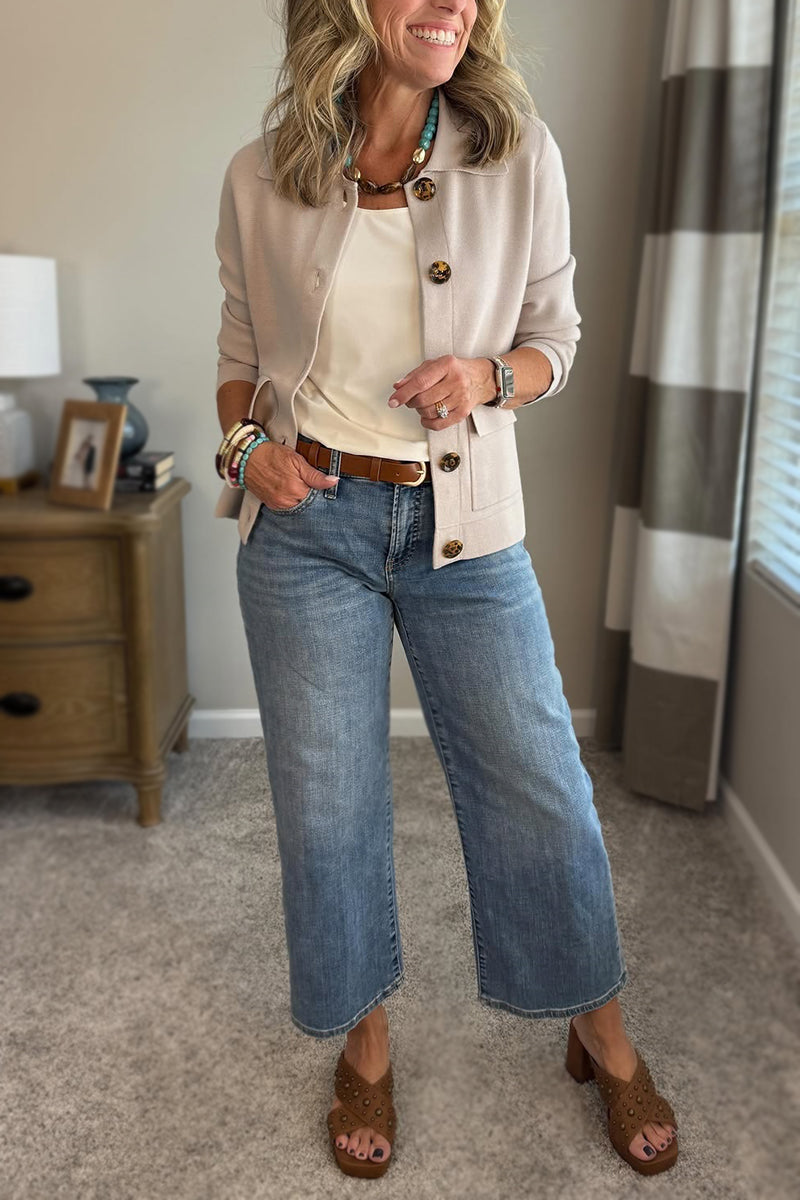 New Arrivals🔥 Casual Lapel Pocket Solid Color Jacket