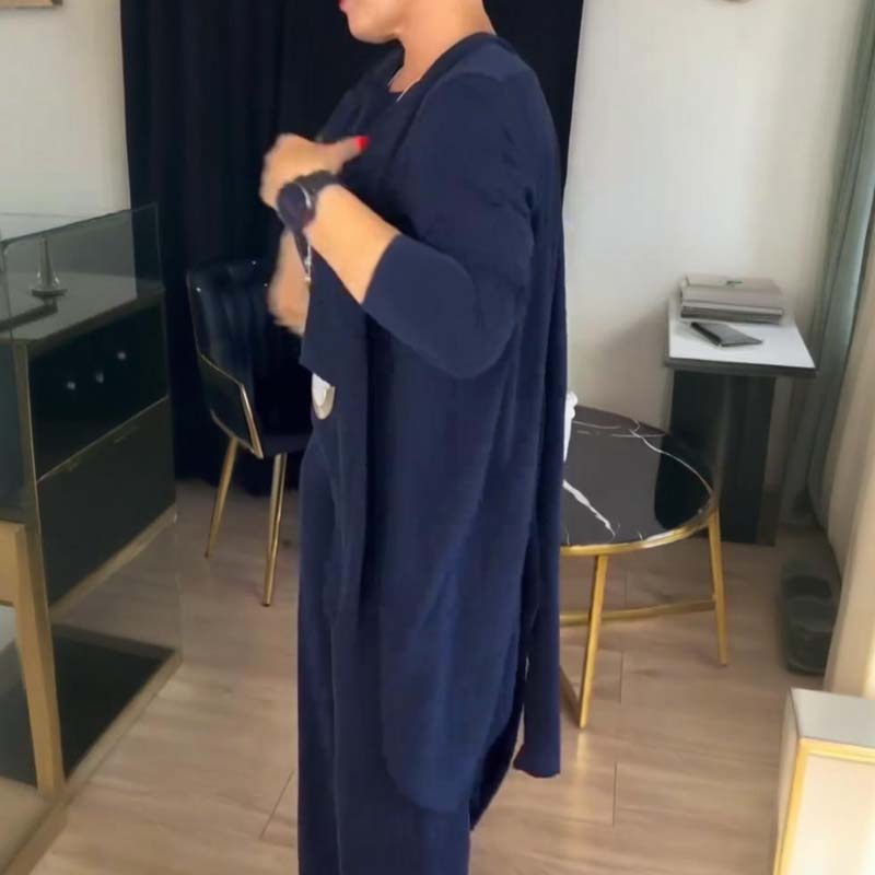 ✈️Free shipping worldwide⏳Time-Limited Special⏰Elegant 3-piece set including long cardigan, top and pants💞