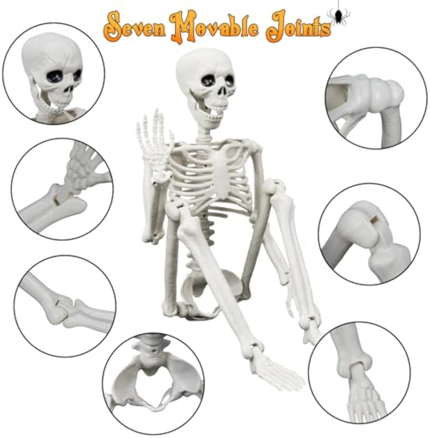 Lighted Human & Dog Skeleton Halloween Decorations Outdoor/Indoor - 36 Inch