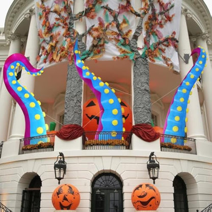 Juegoal 1 PCS Halloween Decorations 11.5FT Tall Inflatable Lighted Giant Octopus Tentacle