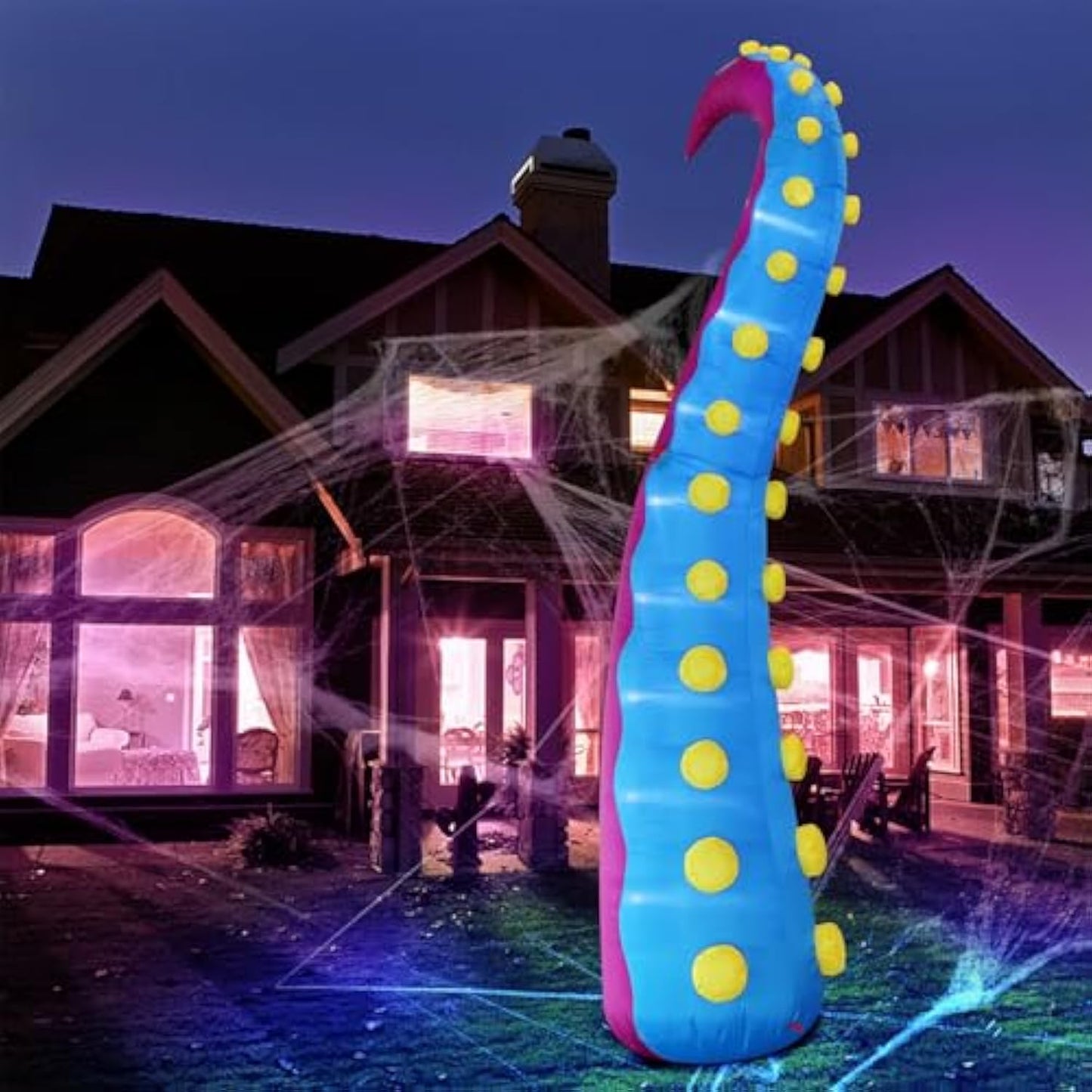 Juegoal 1 PCS Halloween Decorations 11.5FT Tall Inflatable Lighted Giant Octopus Tentacle